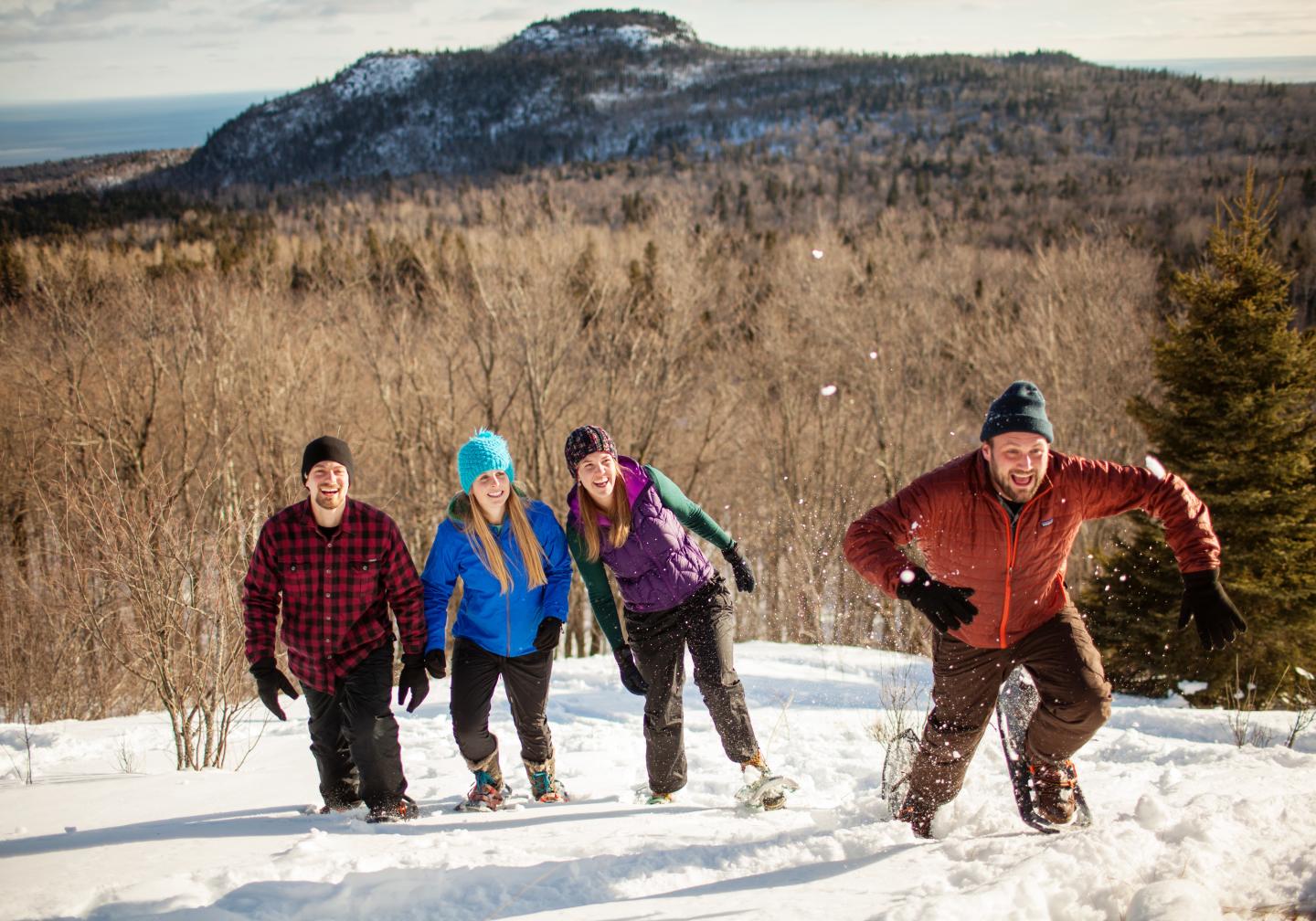 Snowshoeing with friends